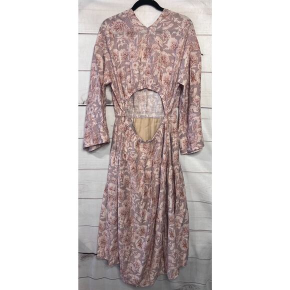 Vince Size MED NWT Maxi Dress Cut Out Back Floral Cute Boho - Picture 2 of 7